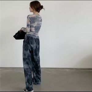 Brand New Tie Dyed Wide Leg Palazzo Beach Pants